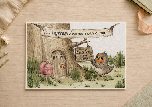 New Beginnings Often Start with a Sign - Print